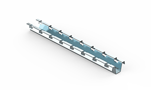 Reinforced T-suspension bar