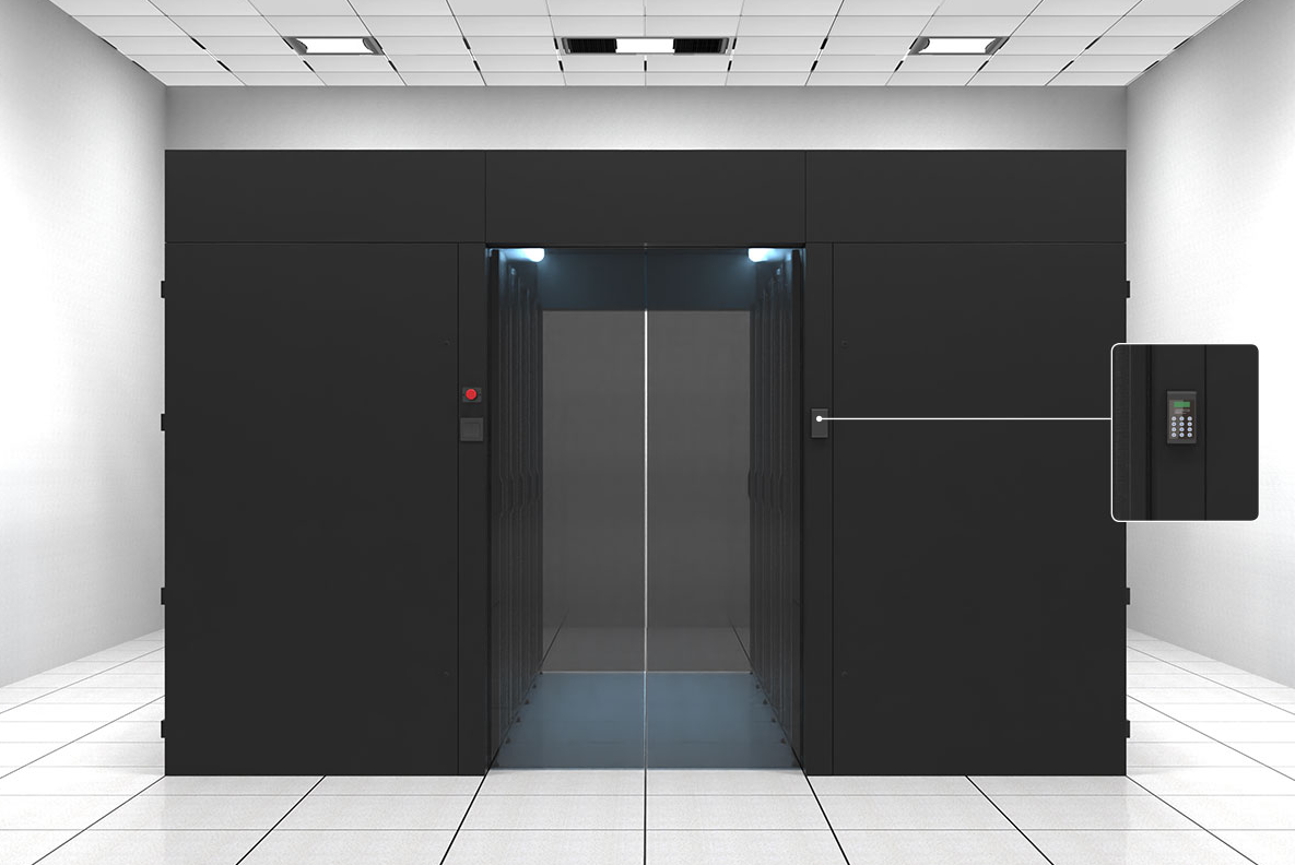 How does a cold aisle containment system optimize space utilization?