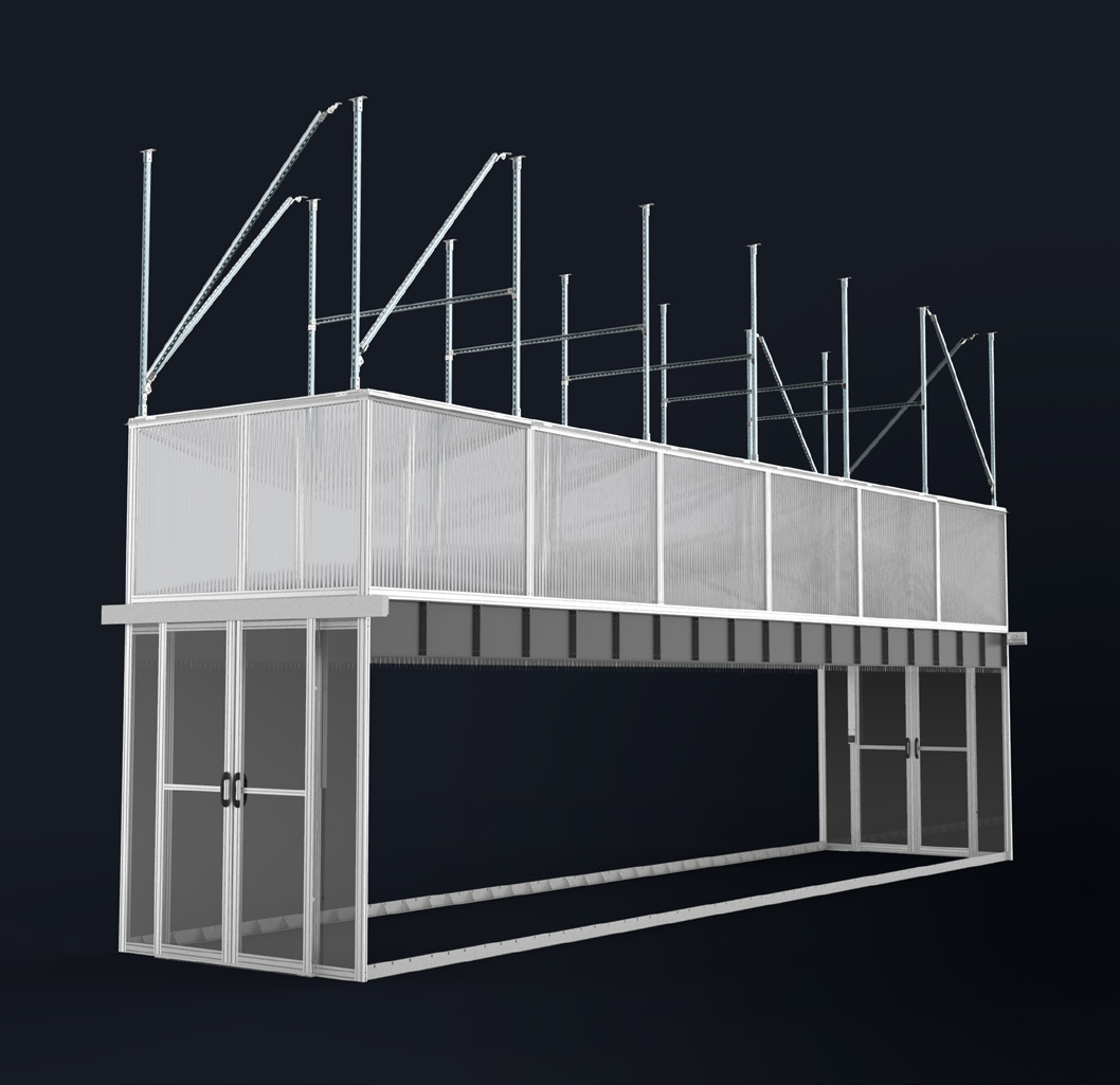 Hanging prefabricated Hot Aisle containment